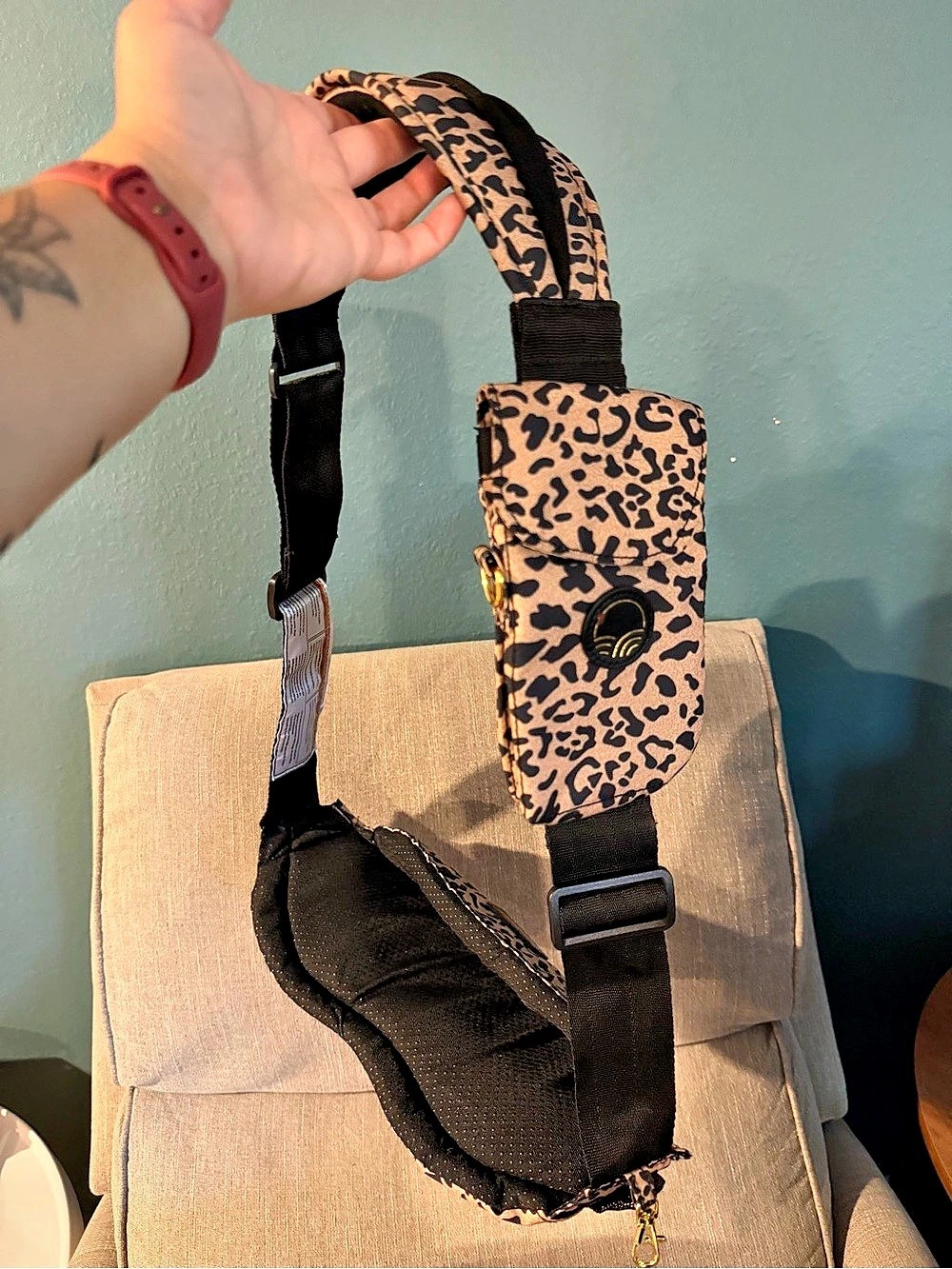 Tushbaby Liftoff Toddler Sling Leopard Print